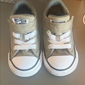 Converse Kids' Khaki and White Sneakers